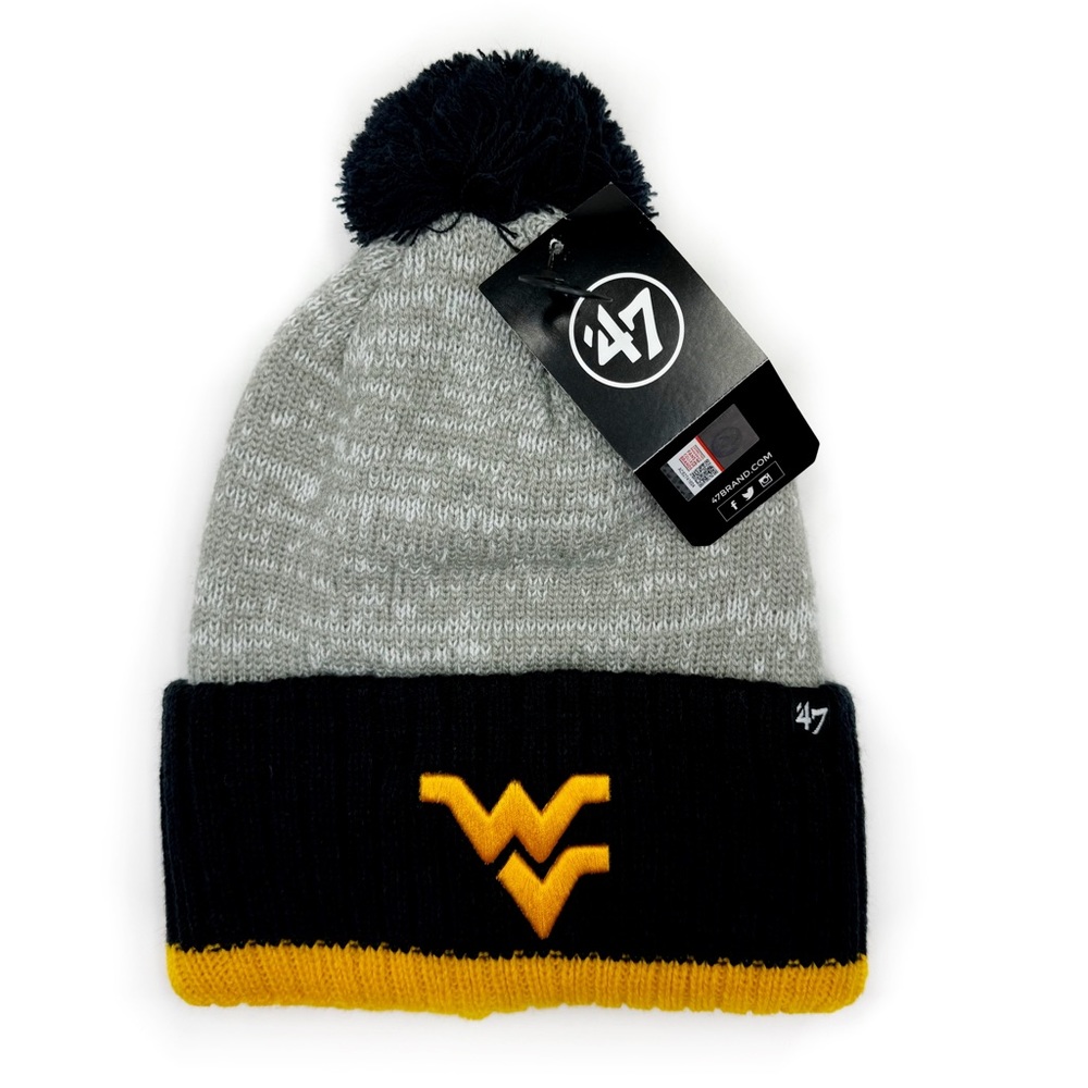 West Virginia Mountaineers WVU Beanie Hat Mens Womens NCAA Football 47 Brand